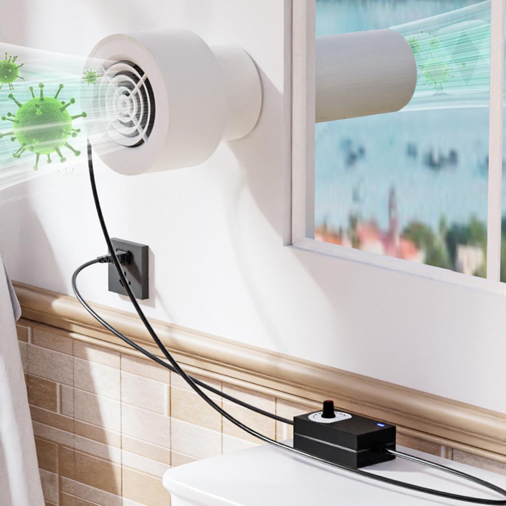 12V Potrubní ventilátor pro ventilaci, odsávací ventilátor pro pěstební stan, zlepšení proudění vzduchu a ventilaci v domácích prostorách