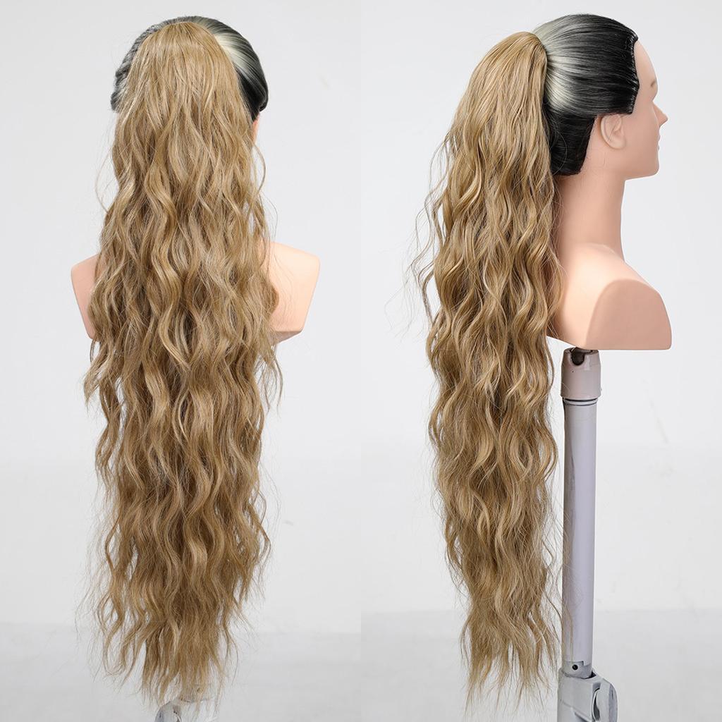 LOUIS FERRE Ponytail Extension, 26 Inch Drawstring Ponytail Hair Extensions for Women Long Curly Wavy Ponytail Multi-color Option for Daily