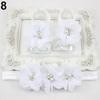 Cute Newborn Baby Infant Girl Rose Flower Headband + Barefoot Ring Sandals Shoes