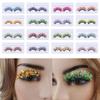 Sequins Eye Lashes Eyelashes Fluffy Dramatic False Eyelashes 3D Mink Lashes 25mm Luminous