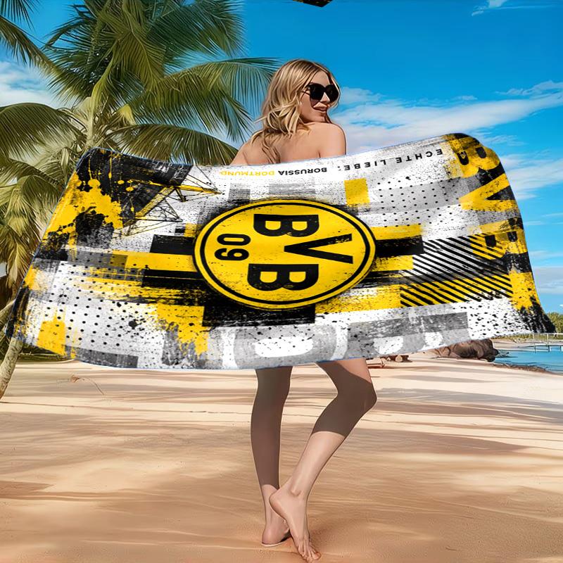 Borussia Fcfc Beach Towel, Quick-drying, Easy To Care For, Suitable for Both Fitness and Beach Vacations,Sports Essential