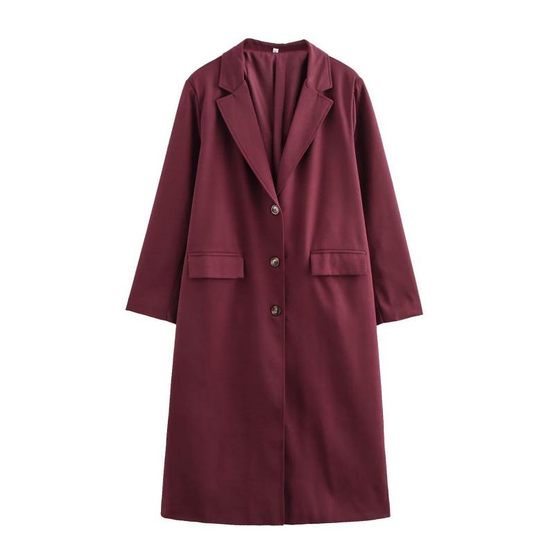 

European & American Retro Fashion Women s Long Trench Coat Large