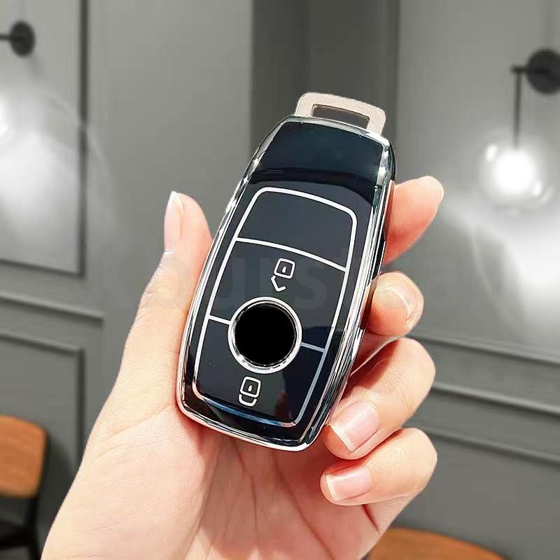 TPU Shell Fob Bag Car Key Case Cover for Mercedes Benz W213 W205 W176 W177 W211 W212 W210 W222 Class A Maybach A B C E S R GLS