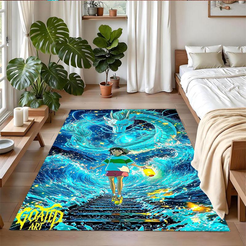Crystal Velvet Rug Soft Non Slip Indoor Floor Mat Home DecorSpirited Away