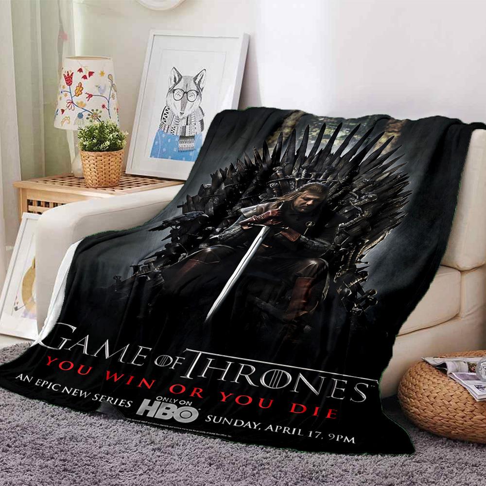 1pc Game of Thrones Flannel Blanket Soft Warm Throw for Home, Office, Travel, All-Season Cozy Bedding GiftL1177 80cmx120cm(31inx47in)