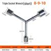 Multifunctional Y-Type Extended Socket Wrench Set