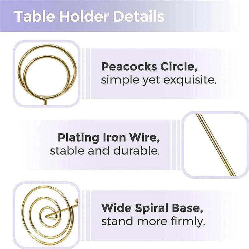 A84X-20Pcs - 3.35 Inch Place Card Holder Table Number Stands For Wedding Party Graduation Reception B
