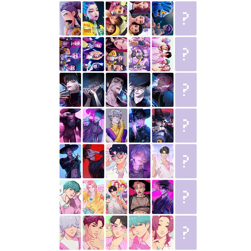 Anime Kpop Łowcy Demonów Saja Boys Anime Figurka Periferyjna Kreatywna Karta Lomo Blind Box Karta Kolekcjonerska Fani Halloween Zabawka Prezent