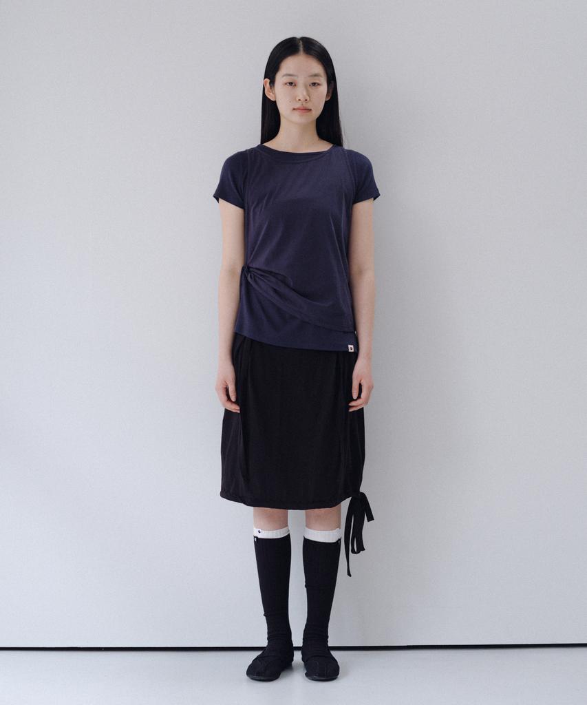 Ohesio Two-Way Layered T-Shirt, Navy