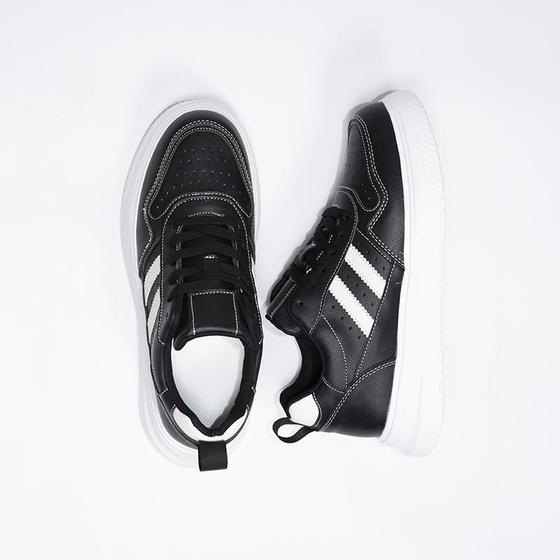 Unisex Leather Casual elevator Sneakers 6CM Height Increasing Shoes Breathable Lightweight Comfortable Men Women Walking Shoes