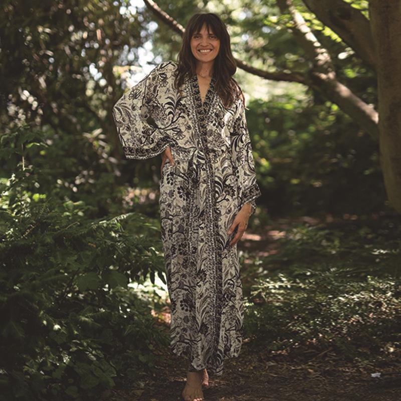 2025 Women's Rayon Print Sun Protection Holiday Cardigan & Beach Cover-up
