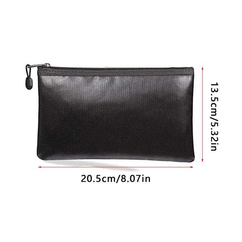 

Fireproof Document Bag Waterproof Money Bag Fire Safe Storage Pouch with Zipper Cash File Envelope Holder for Home Office Safety