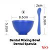 1Set Dental Soft Rubber Bowl, Silicone Bowl, Plaster Mixing Bowl, Plastic Mixing Spatula, Dental Impression Materials