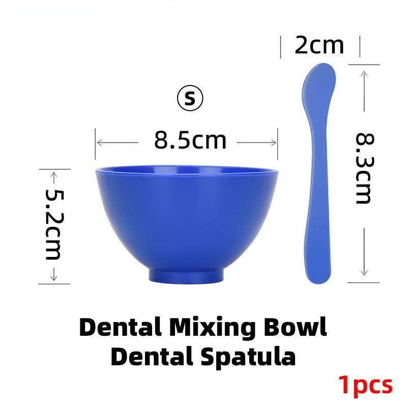 1Set Dental Soft Rubber Bowl, Silicone Bowl, Plaster Mixing Bowl, Plastic Mixing Spatula, Dental Impression Materials