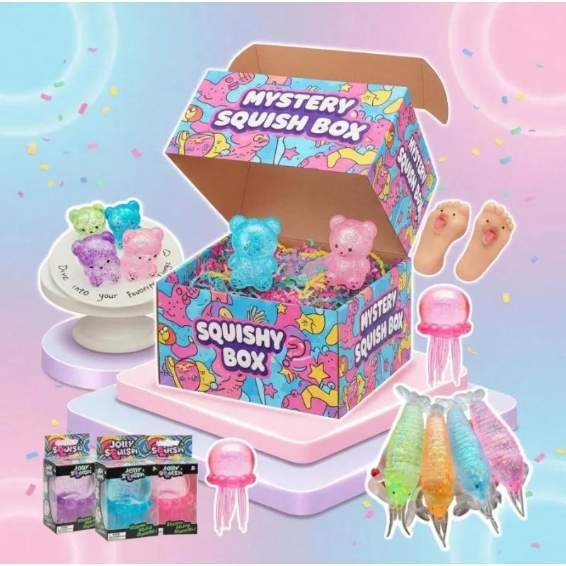 Bai Fen Bai Toys Surprise Squishy Blind Box Bundle – 2 Independent Random Pulls Per Order, Cute Collectible Sensory Toy Set
