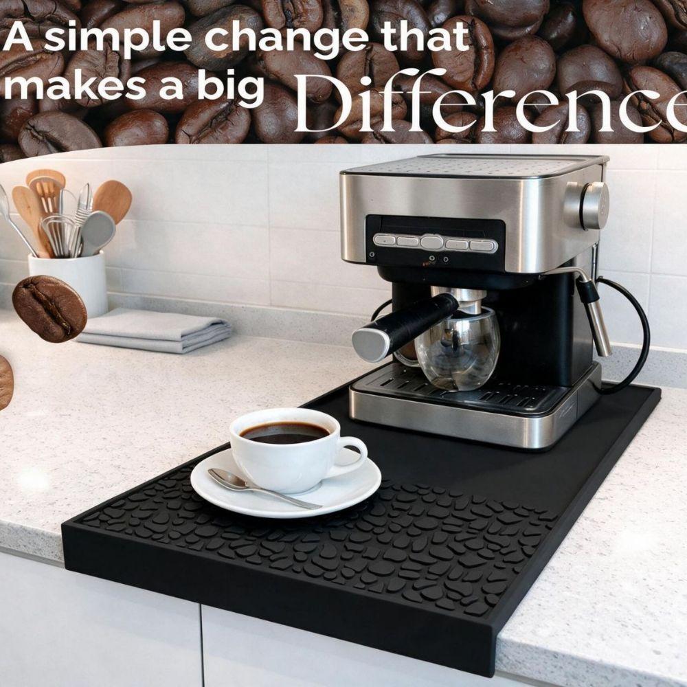 Heat Resistant Spill Mat Non Slip Silicone Station Other Coffee Bar Mat Countertop Appliances
