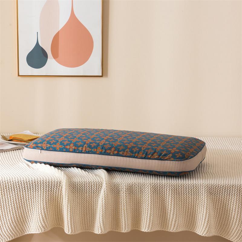 

Мягкая наволочка Подушка из латекса для взрослых и детей Подушка из латекса Подушка для шейного позвонка Высокая и низкая подушка Подушка без давления 70 * 40 * 13cm Memory Cotton