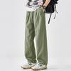Ice silk pants men's casual loose straight summer thin quick-drying sports trendy brand drape wide-leg trousers