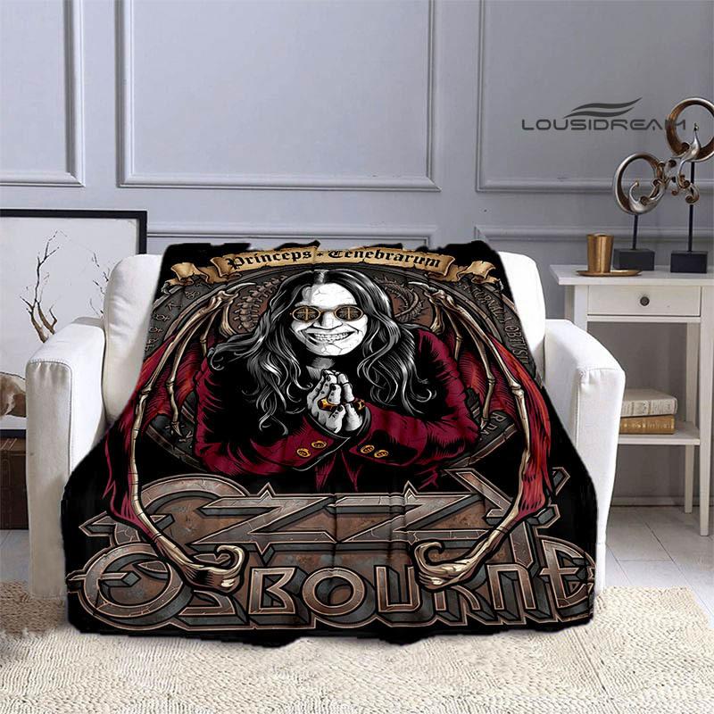 Ozzy osbourne printed blankets picnic blanket Warm Flannel blankets Soft and comfortable blanket bed linings Birthday Gift