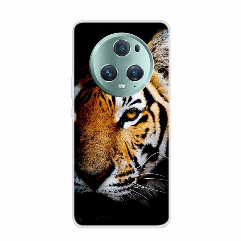 For Honor Magic 5 Pro 5G Case Wolf Lion Soft Silicone TPU Clear Covers for Honor Magic5 Lite Phone Cases Magic5 Lite 5G Fundas