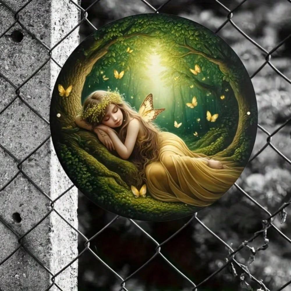Butterfly Fairy Enchanted Forest Aluminum Wall Art for Home Decor