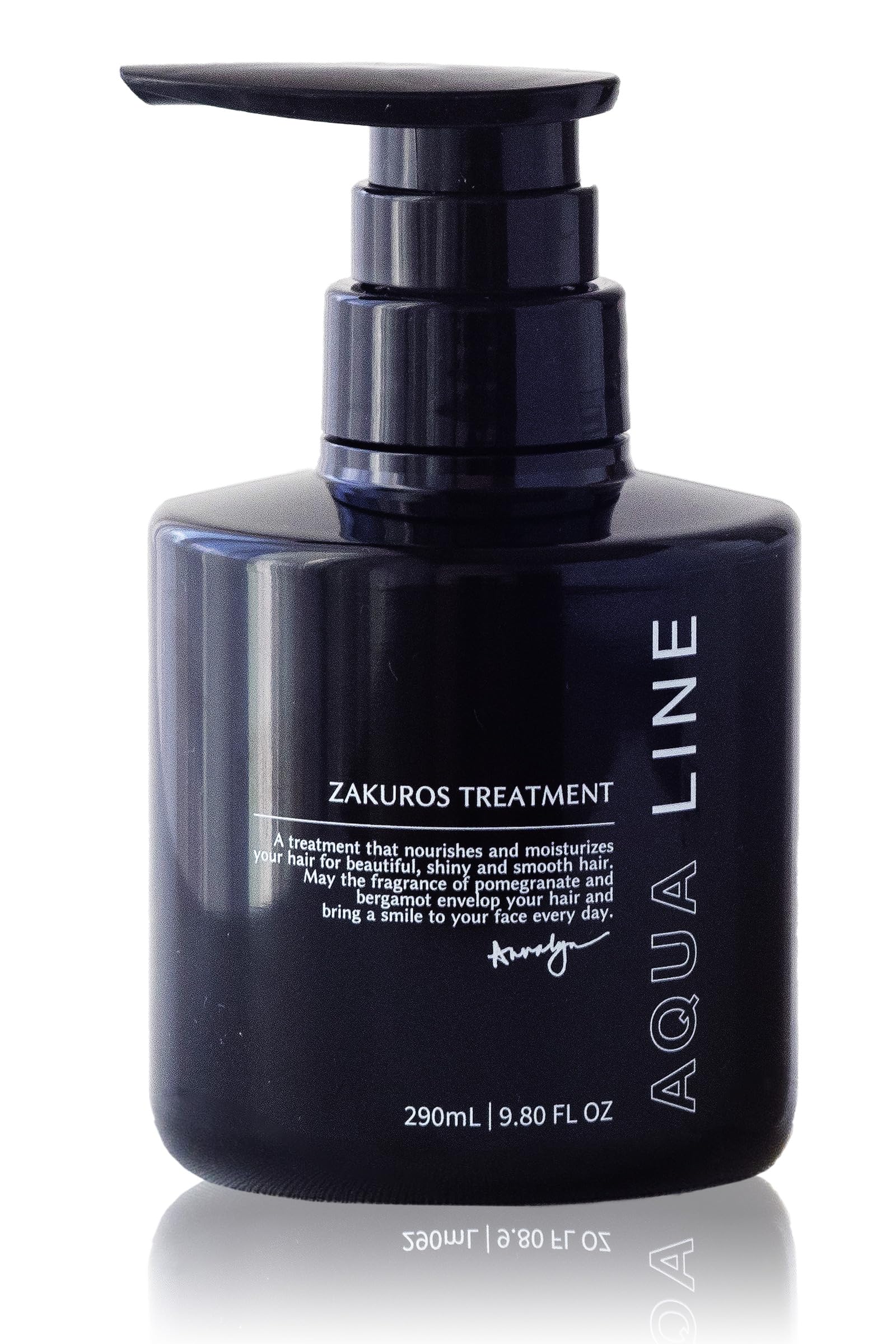 

AQUA LINE Pomegranate Treatment, Pomegranate and Earl Grey Scent, 290ml (Pump Included), Conditioner/Hair Treatment, Rinse-Off, Organic, Additive-Free