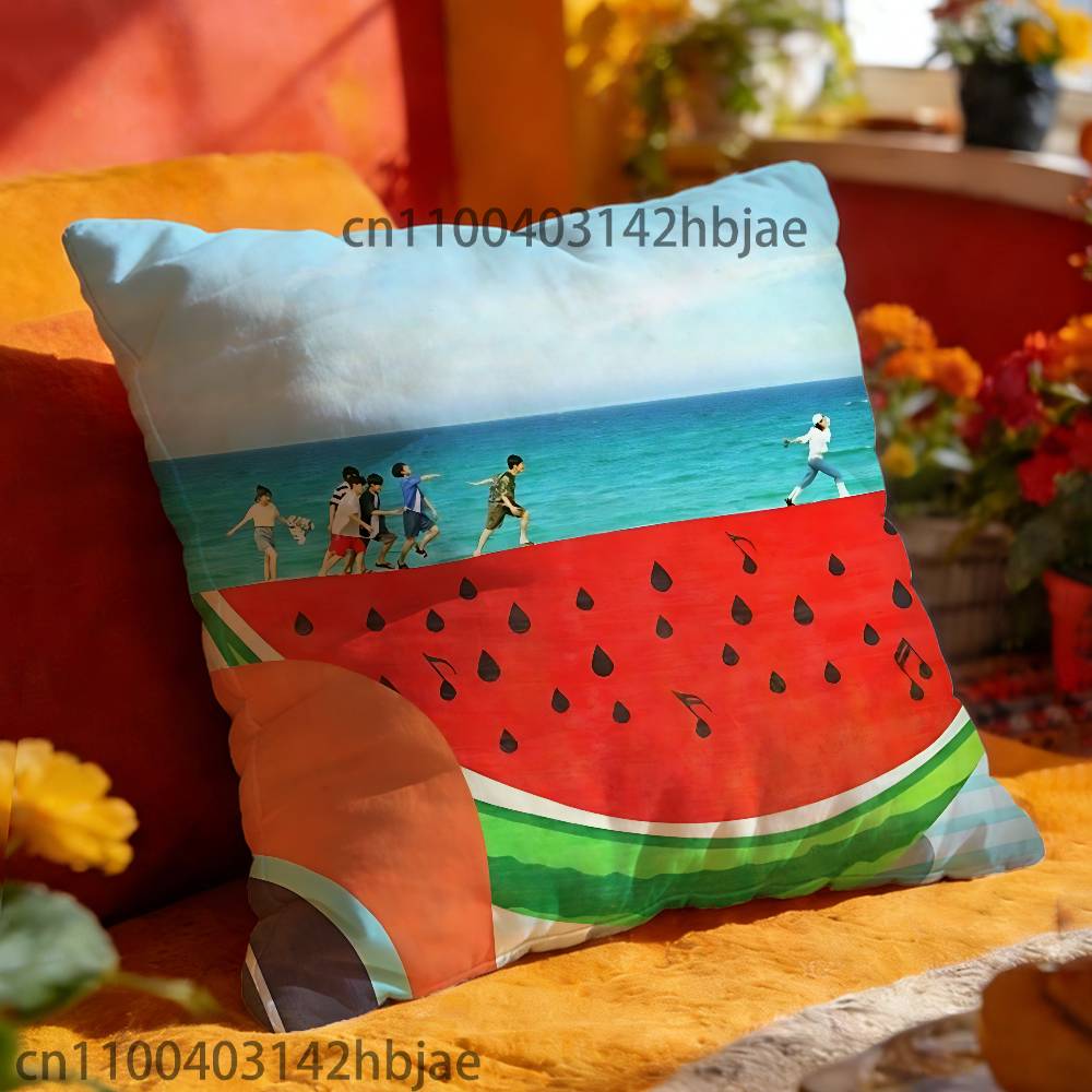 

T-Twinkling W-Watermelon Pillowcases Bedroom Living Room Sofa Home Decor Polyester Cushion Cover with Zipper 30cmx30cm