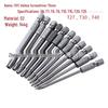 Hollow Hexagonal Plum Blossom Screwdriver Bit with Center Hole (1/4" Hex Shank)