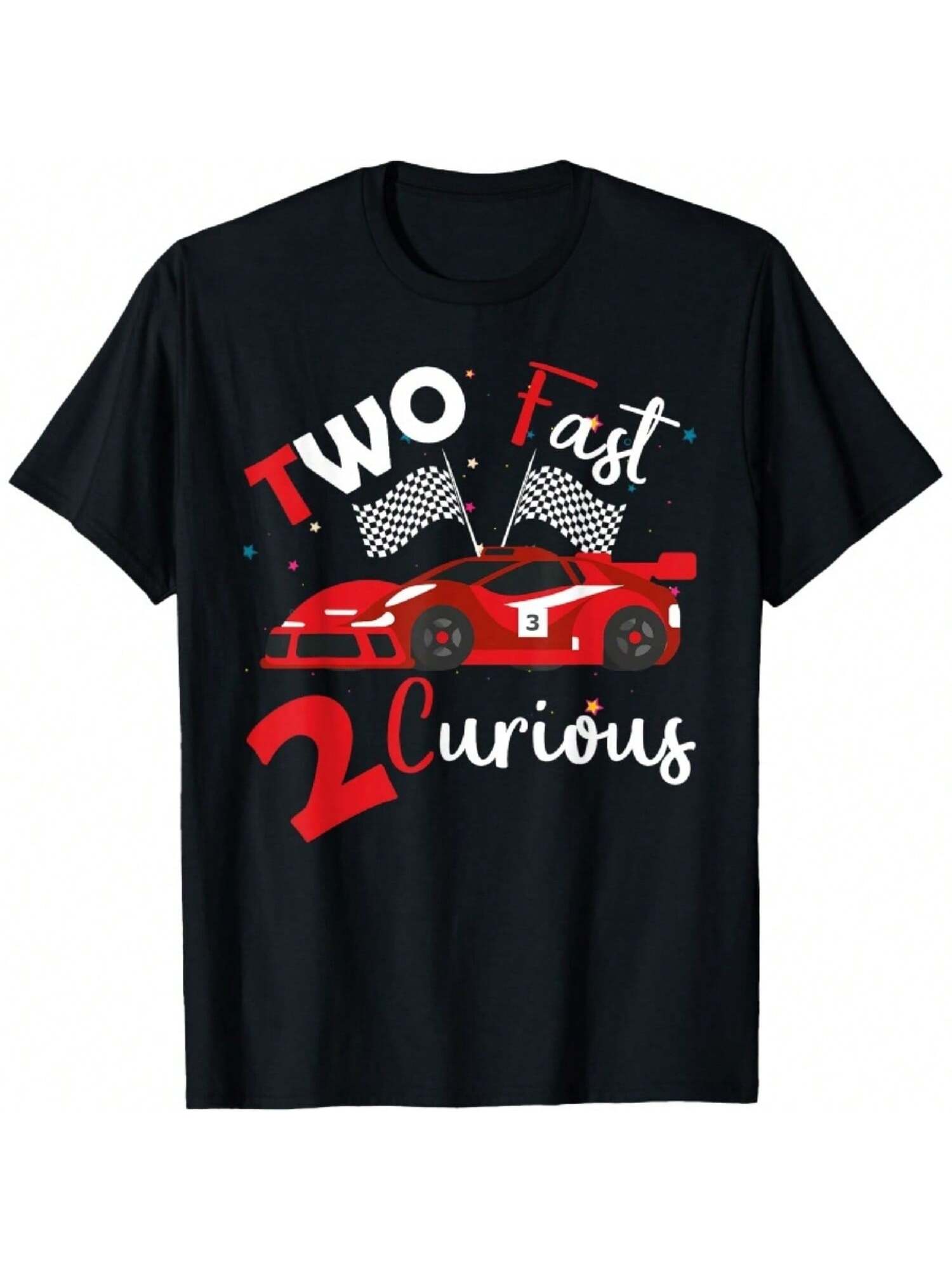 Two Fast 2 Curious Years - Racing Two Fast Birthday T-Shirt S разноцветный