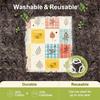 Cleaning Cloth Reusable Kitchen Dish Towels Eco-friendly Microfiber Marple Leaves Plaid Print Dishcloths Lint Free Washable Duster Rags Tea Towels