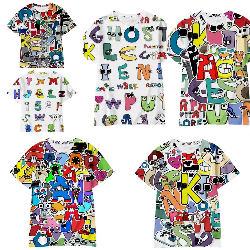 Alphabet Lore Unisex Freizeit-T-Shirt Cosplay-Oberteile Für Kinder