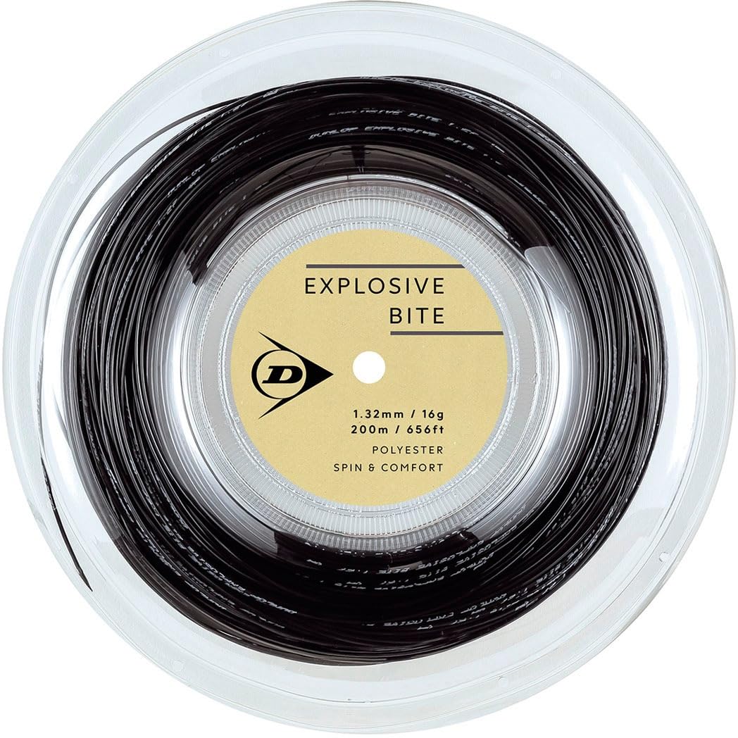 

Теннисная струна Dunlop Explosive Bite DSTA12011, 200м, Черная, 1.30/16G,