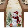 Christmas Tree Snowman Snowflake Linen Table Runners Seasonal Winter Merry Xmas Dresser Scarf Holiday Kitchen Dining Table Decor