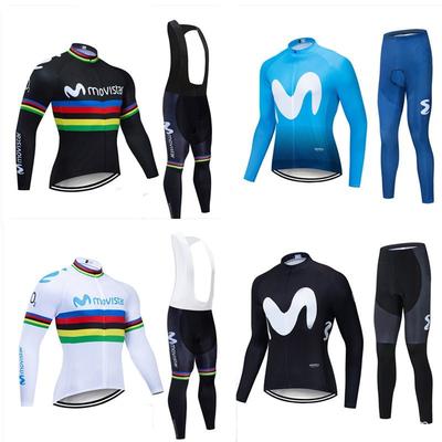 Mens Cycling Jersey Bib Shorts Set Long Sleeve Mountain Bike Apparel Performance Wear