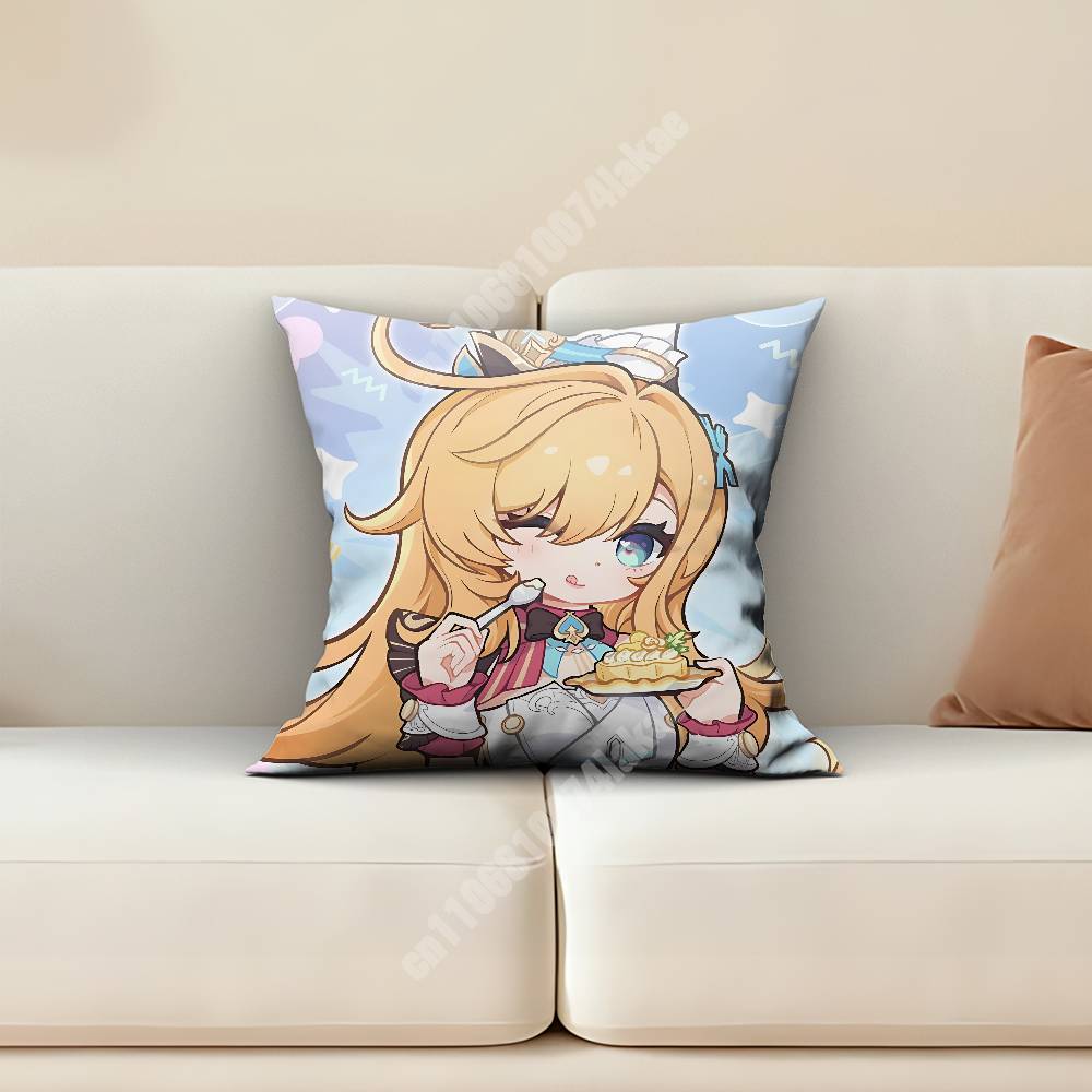 Genshin Impact Escoffier Sofa Couch Pillow Cover Cushion Case Cozy Bedroom Accent Studio Furnishing