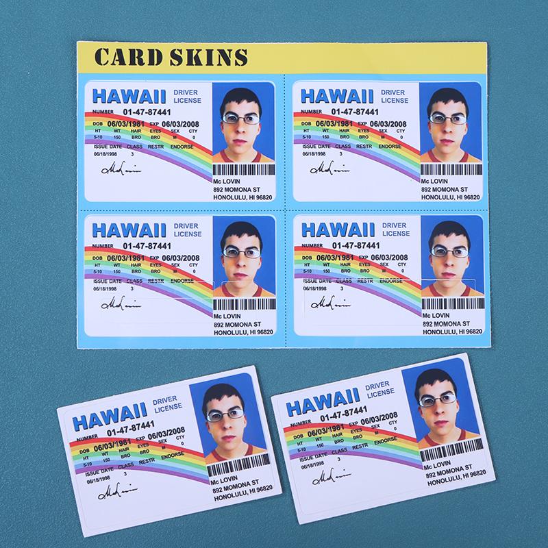 1/4 Pcs Mclovin Bank Credit Cards Bus Pass Stickers Cool Decoration Waterproof Card Driver'S License Credit Card Sticker