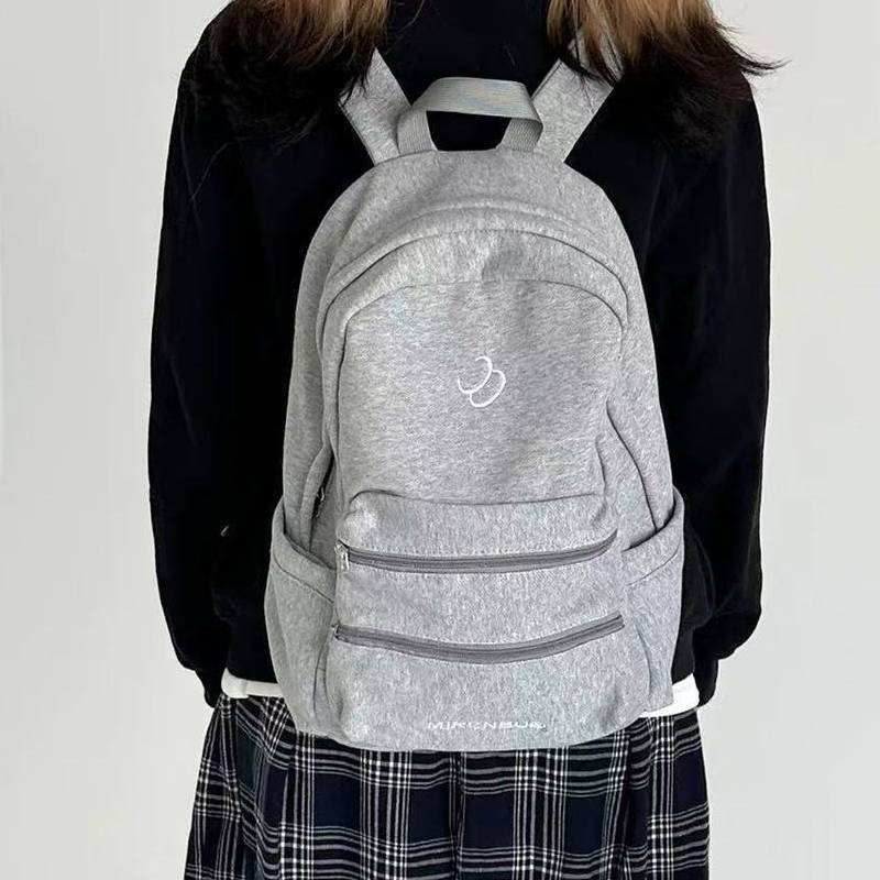 Polyester Soft Book Backpack With Zipper Closure For Daily Use