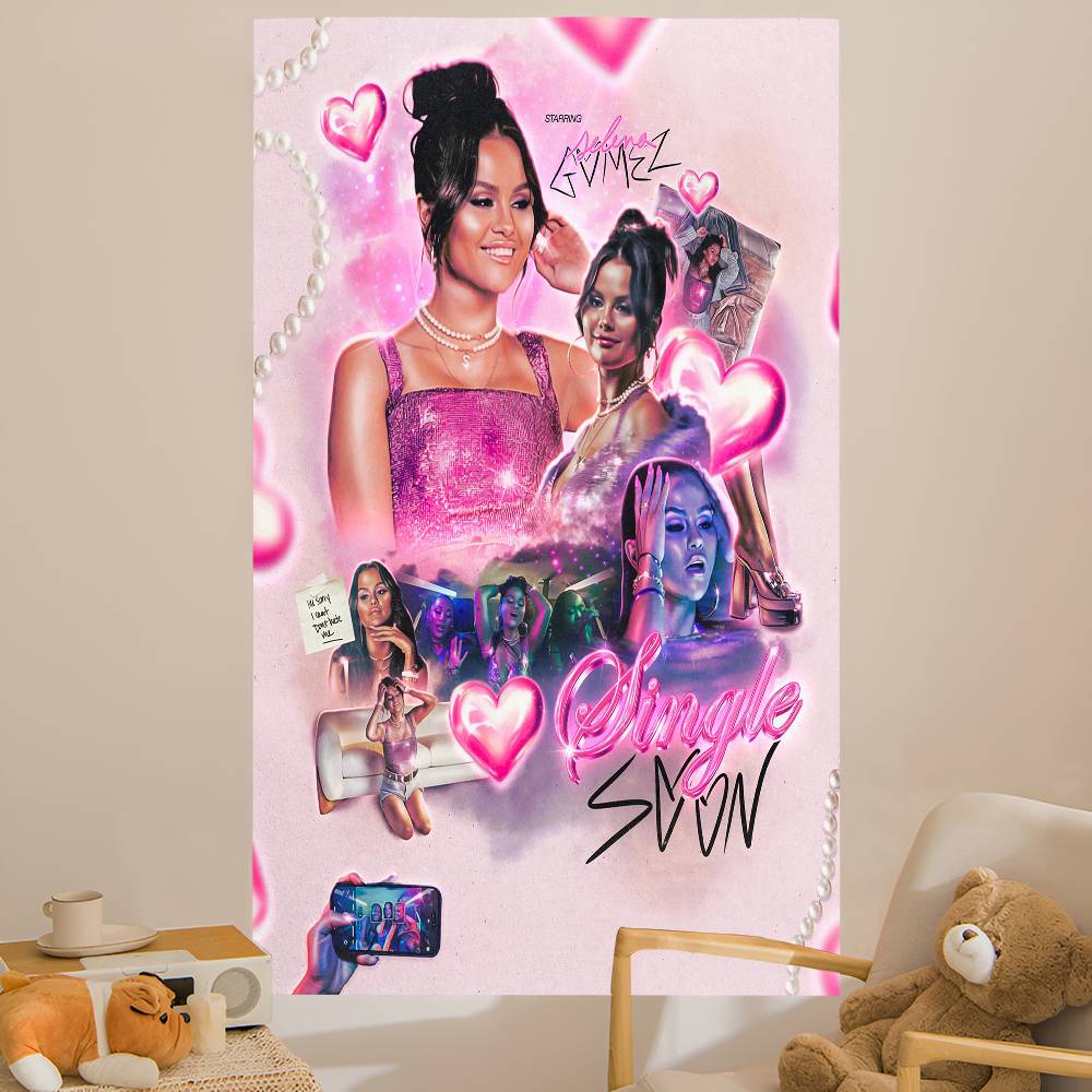 Cantante Selena Gomez Attrice Arazzi da Parete Hippie Arte Fantascienza Stanza Arredamento Casa Stanza Kawaii Decorazioni