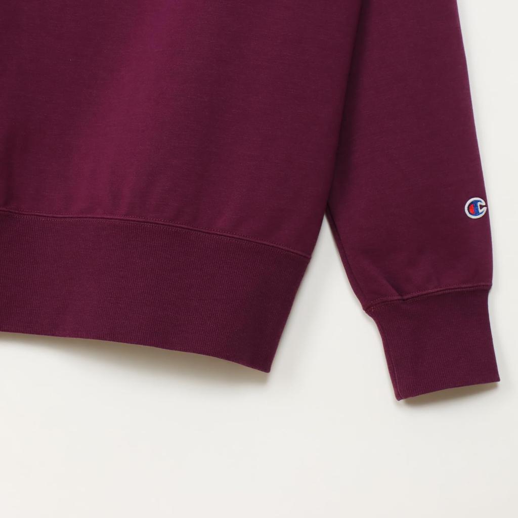 Champion Long Sleeve Relax Script Terry T-Shirt, Fit, Stretch, Quick-Drying, Logo, Techweave(R) Half-Zip Sweatshirt, CW-AS004-929-L