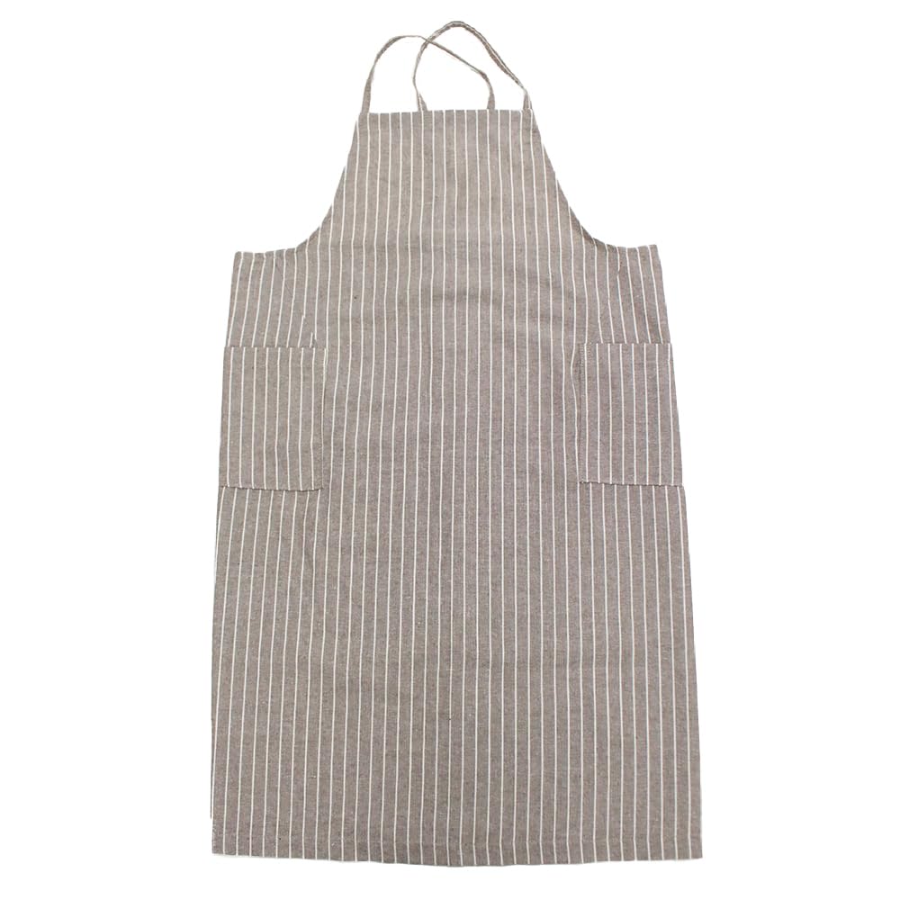 

Day cotton striped for nursery long with Day [Mitasu] Apron, Father s gift, linen, pattern, stylish, unisex, washable, lightweight, simple, teachers, кофейный