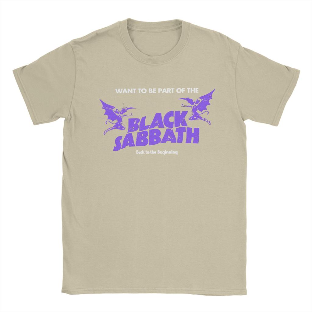 Black Back To The Beginning Sabbathes T-Shirt Men Round Collar 100% Cotton T Shirts Ozzy Osbourne Short Sleeve Tee Shirt Clothes