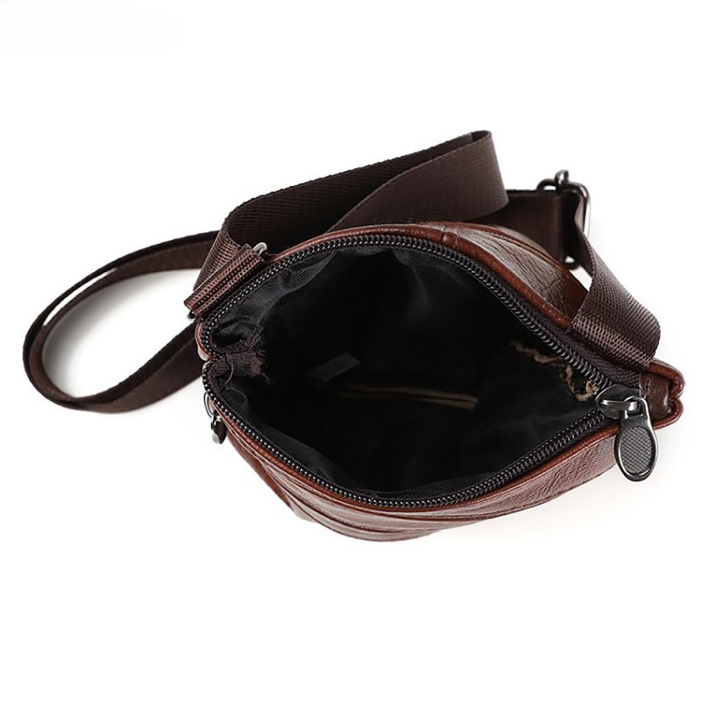 Men New Fashion Leather Bag Shoulder Bag Casual Shoulder Messenger Bag
