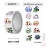 500Pcs/Roll Groovy Skull Kids Rewards Stickers - DIY Scrapbooks Album Decor Sealing Label Decals