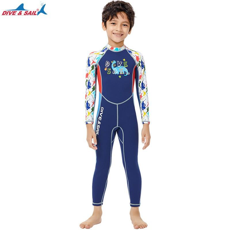 Kids 2mm Neoprene Wetsuit Full Body Long Sleeve Snorkeling Swimming Surfing Beach Protection UV