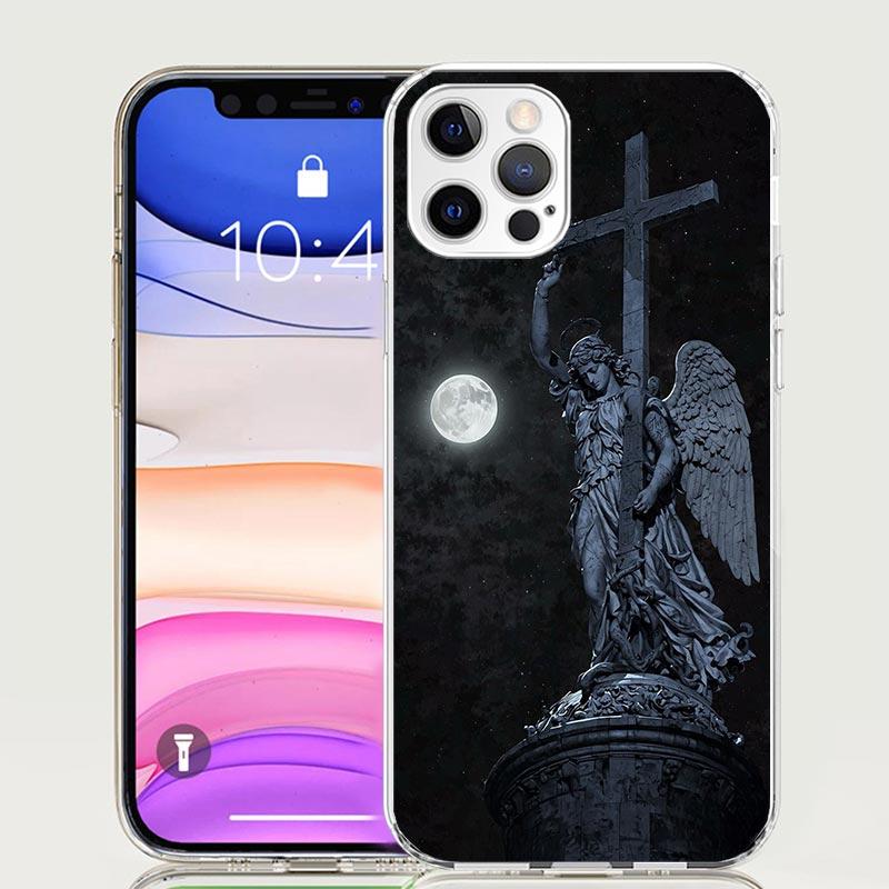 

Archangel Michael Phone Case For iPhone 17 Air 16 15 Plus 11 14 Pro Max 13 Mini 12 7 8 + SE Pattern Art Customized Cover 17 Air iPhone 12 (12 Pro)