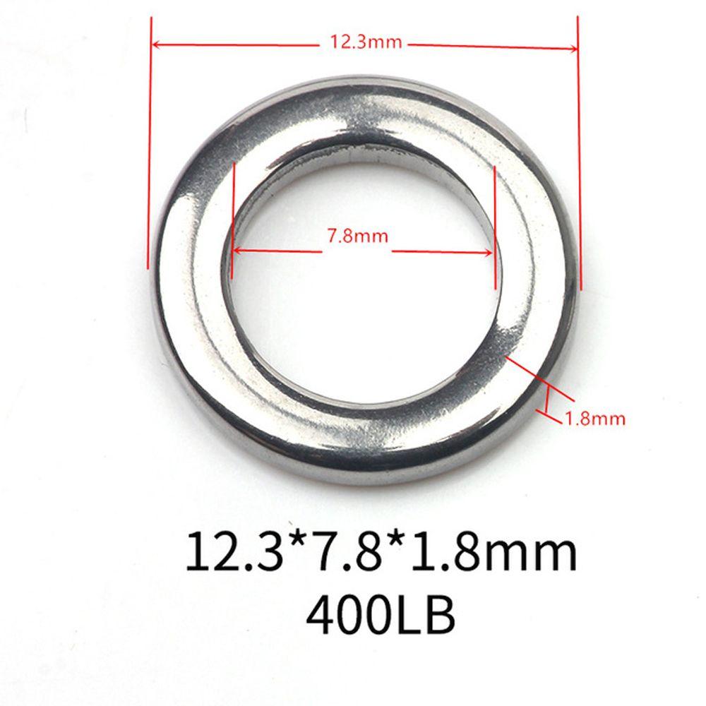 Fishing Tackle 304 Stainless Steel Lead Jigging Snap Split Rings Tackle Connector Fishing Rings