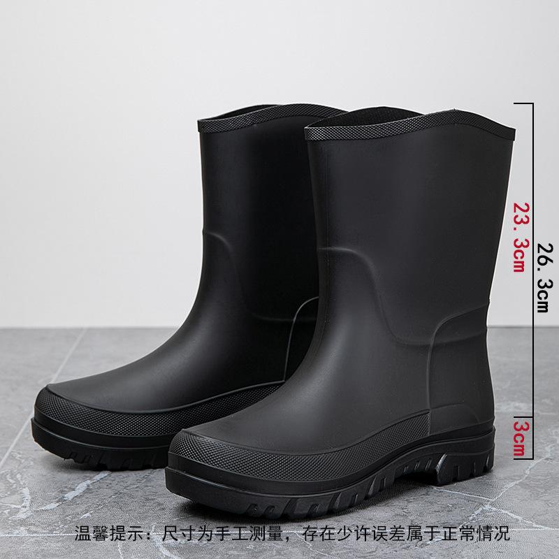 shoes men's non-slip bundle mouth medium and long tube waterproof household water boots camping fishing water shoes catching the sea rubber shoes