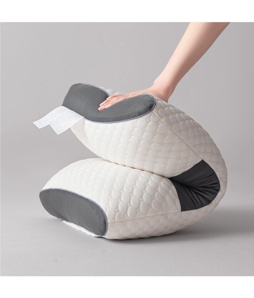 Soft Neck Pillow,  Adjustable Ergonomic Orthopedic Contour Support, High Quality Pillow Core, For Sleeping Comfort