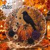 Halloween Party Supplies Hanging Ornament, 2D Flat Acrylic Pendant, Ghost Skull Whimsical Porch Pendant Witch Decoration for Indoor Outdoor