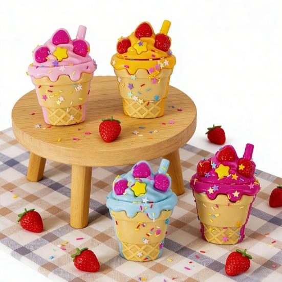 Ice Cream Cone Squeeze Toy Simulated Ice Cream Fidget Toy Soft Stretchy Anxiety Stress Relief Fake Food Sensory Toy